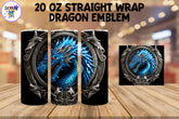 Dragon Sublimation Tumbler Wrap - Dragon Emblem Bundle